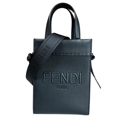 フェンディ ゴートゥーショッパースモール ショルダーバッグ レザー 7VA584 ブラック ユニセックス FENDI 中古