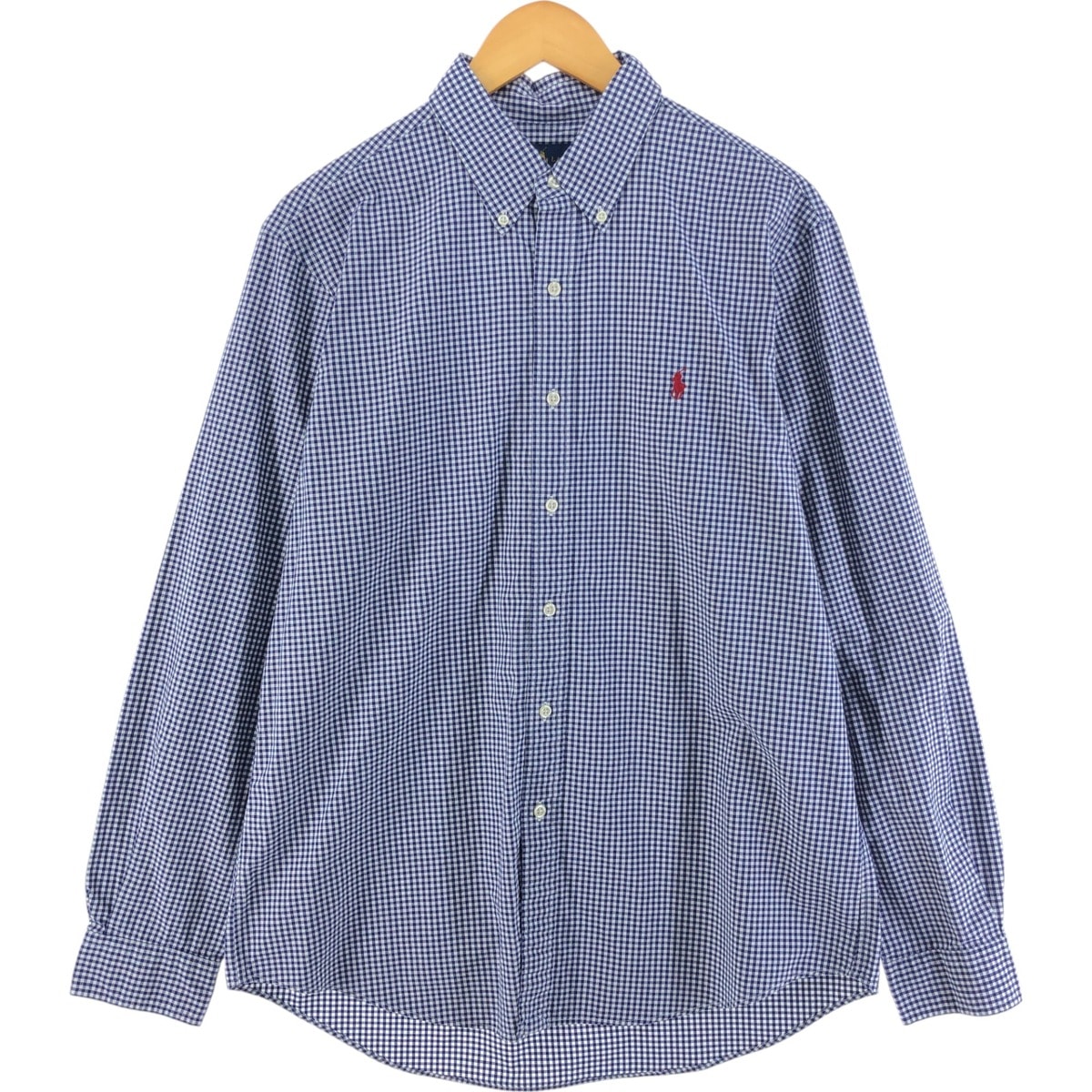 古着 ラルフローレン Ralph Lauren ギンガムチェック 長袖 ボタンダウンチェックシャツ メンズL相当/eaa521599