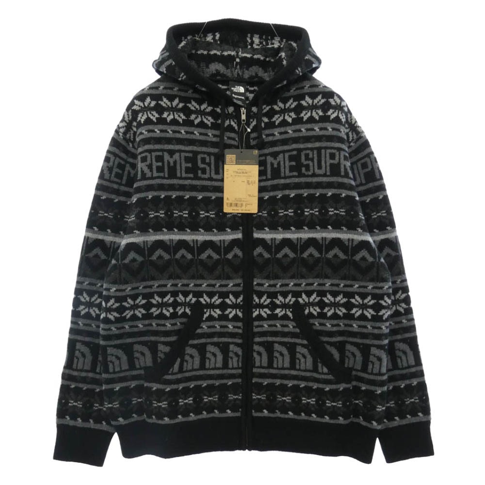 Supreme シュプリーム THE NORTH FACE 22AW NT52212I x The North Face ザノースフェイス TS FAIRE ISLE F/Z HOODED SWEATER ジップアップ セーター パーカー【美品】【中古】