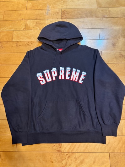 Supreme Icy Arc Hooded Sweatshirt "Navy"