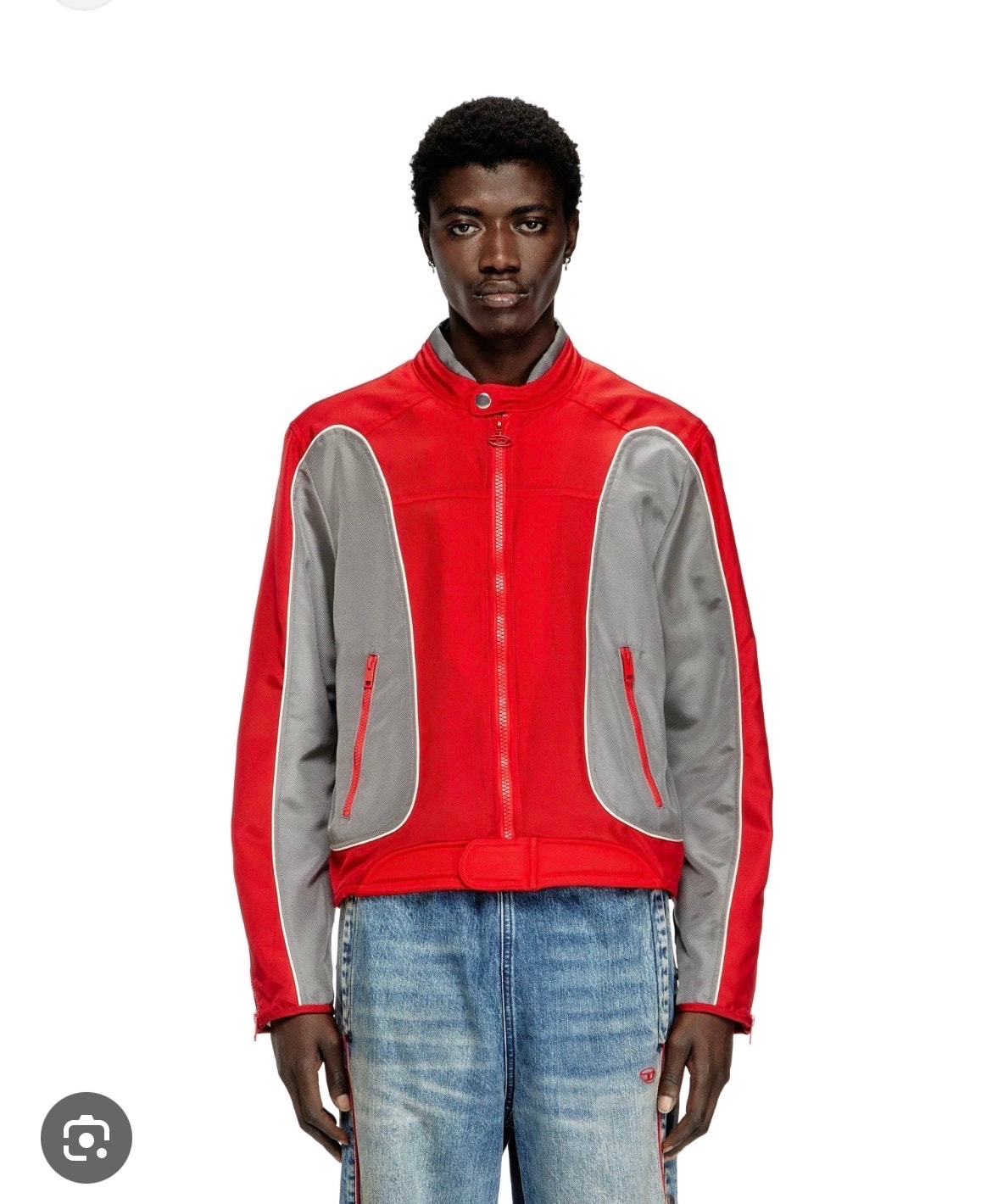 【新品タグ付】DIESEL J-BLINK-A レーシングジャケット赤 Lサイズ