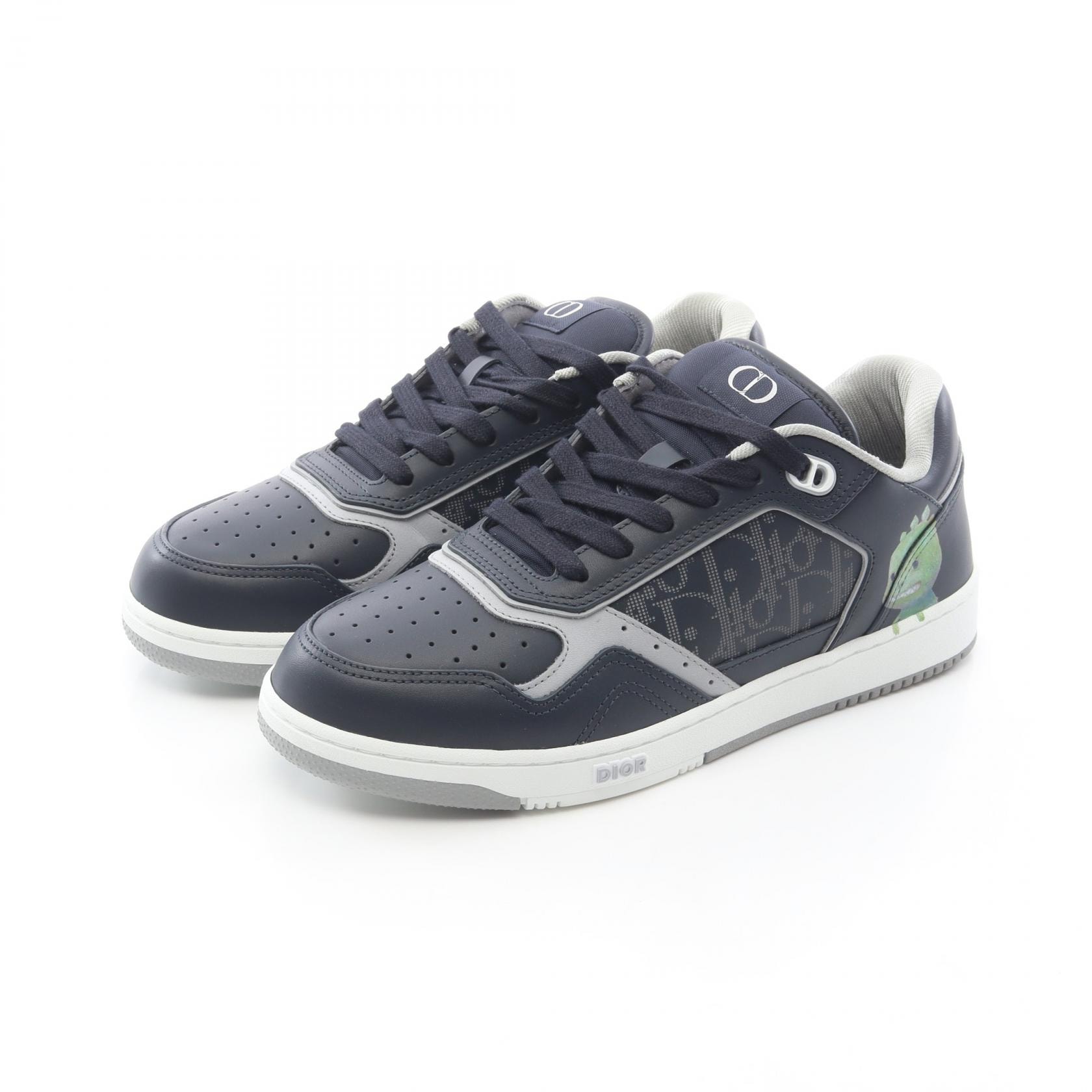 ディオール Dior DIOR × OTANI WORKSHOP B27 オブリーク スニーカー 靴 レザー メンズ ブラック系 【中古】