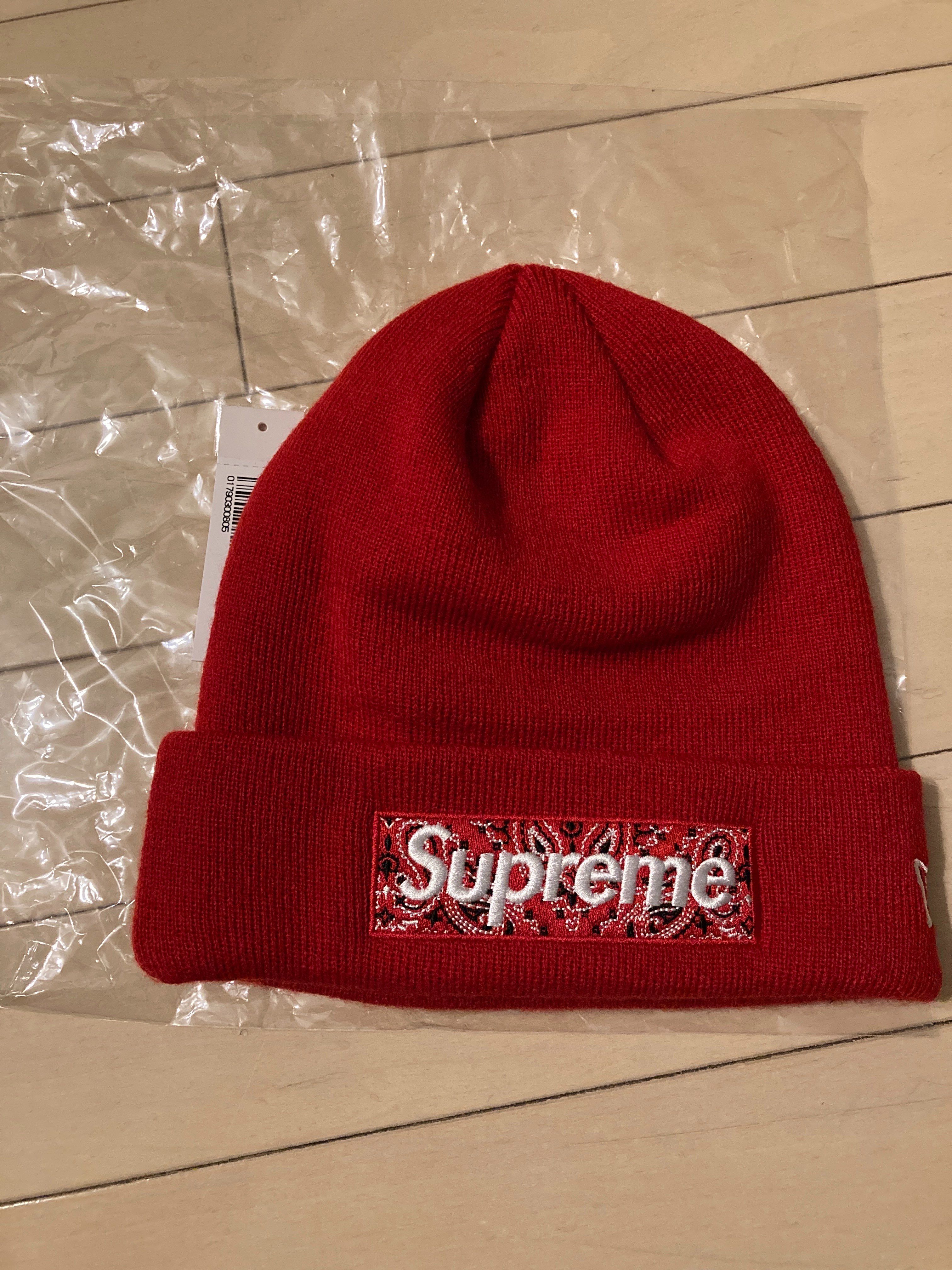 Supreme New Era® Box Logo Beanie "Red"