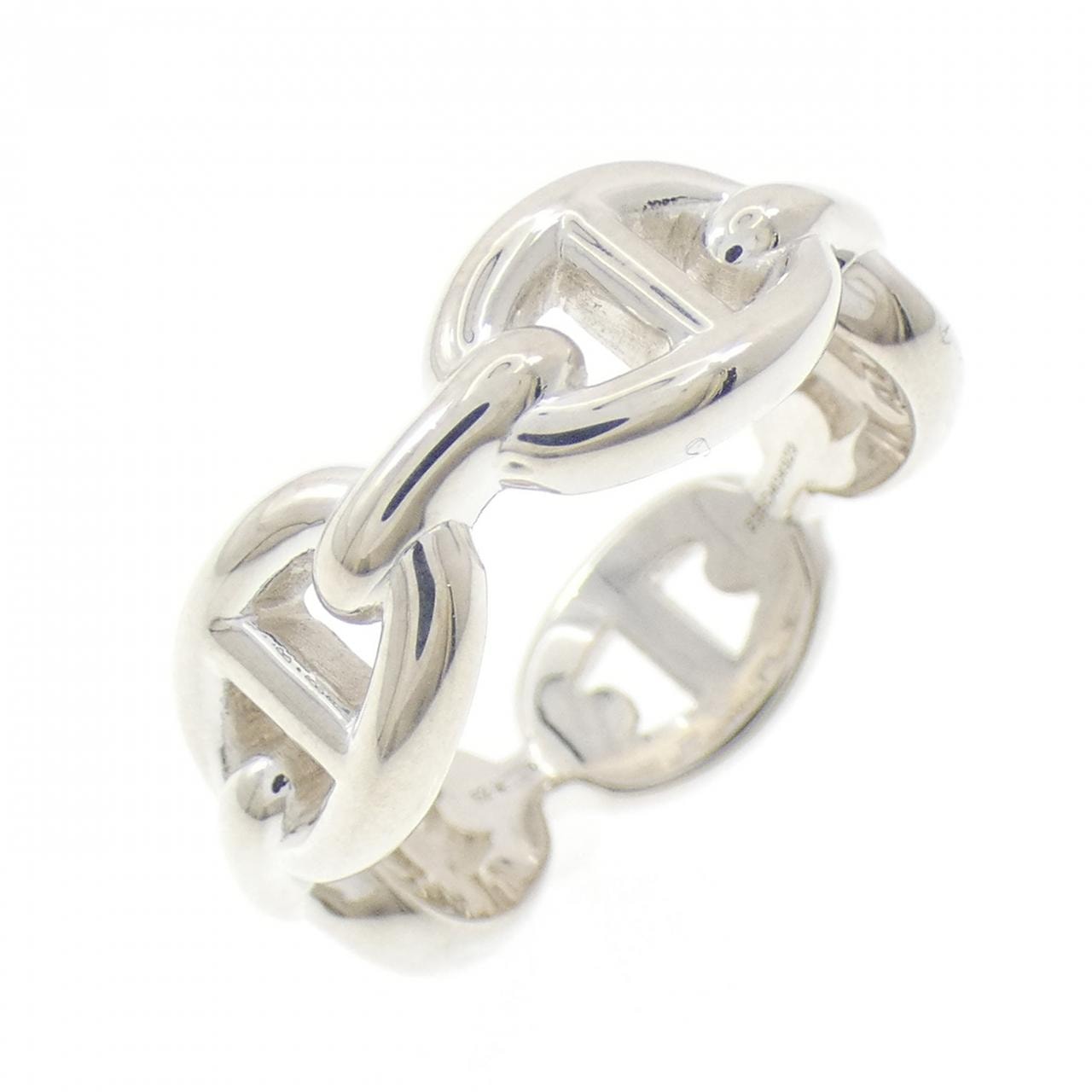 Hermes Chaine D'ancre Enchainee Ring PM "Silver"