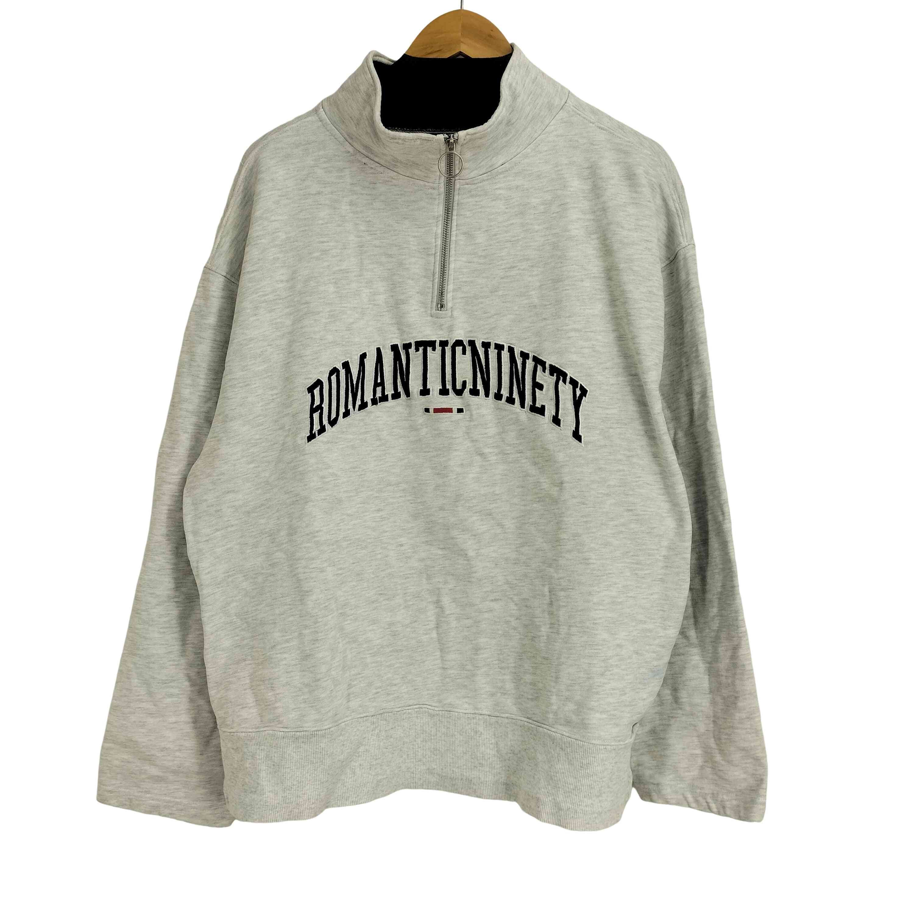 ロゴ刺繍 ハーフジップトレーナー【1141423442868】