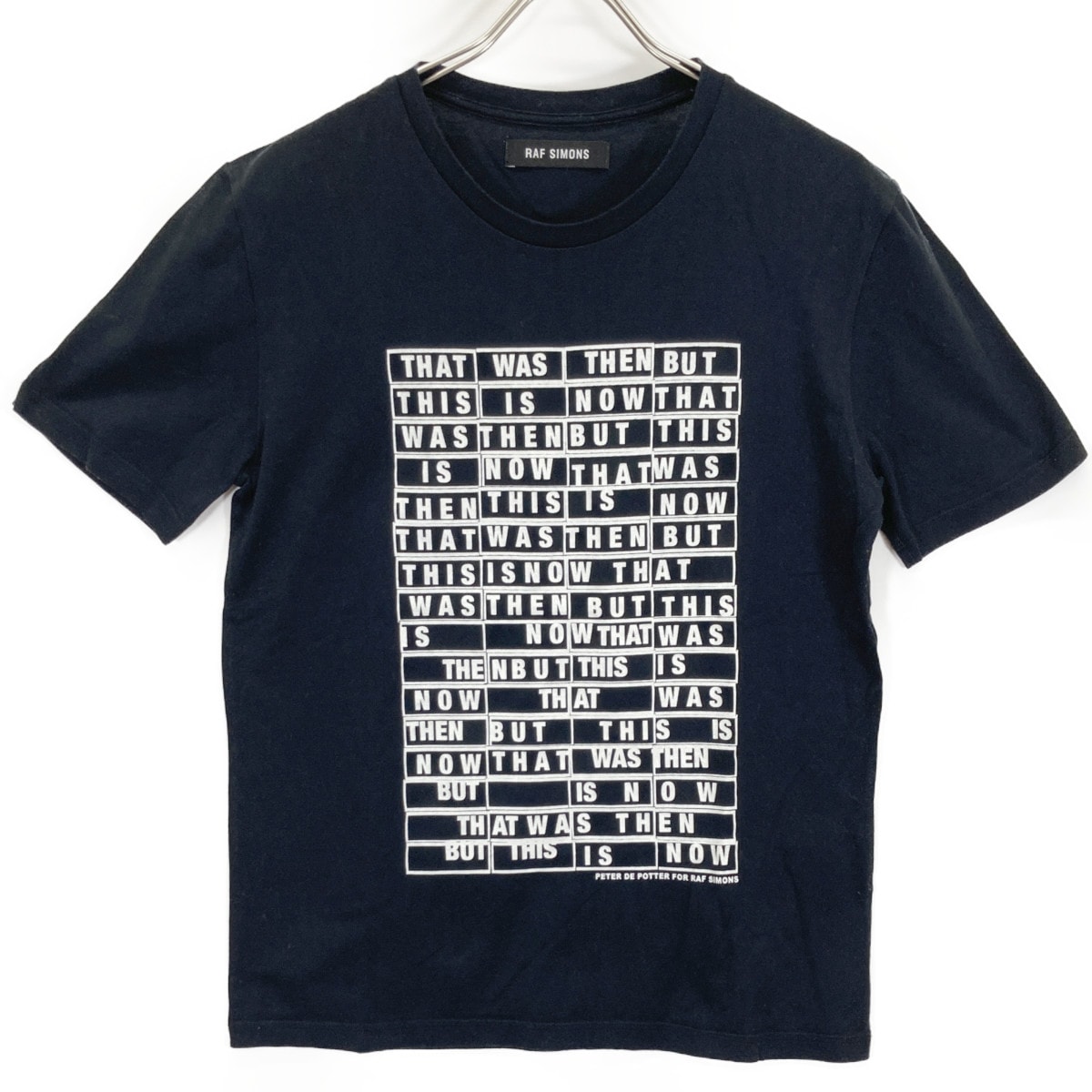 ラフシモンズ 【×Peter de Potter】 ブラック Tシャツ M