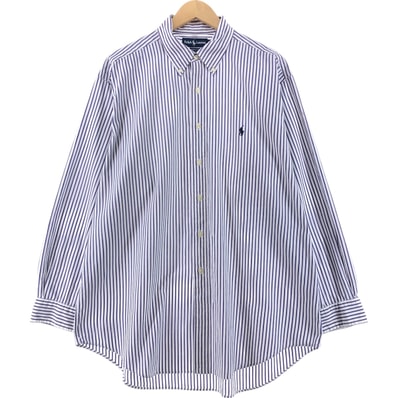 古着 ラルフローレン Ralph Lauren YARMOUTH 長袖 ボタンダウンストライプシャツ メンズXL相当/eaa532628