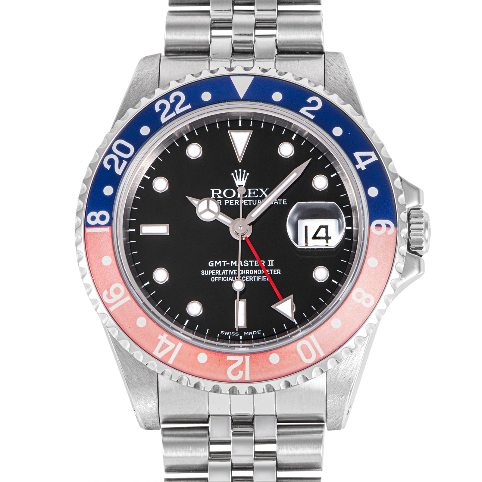 ROLEX ロレックス GMTマスター2 16710 P番 ジュビリーブレス ステンレススチール【中古】
