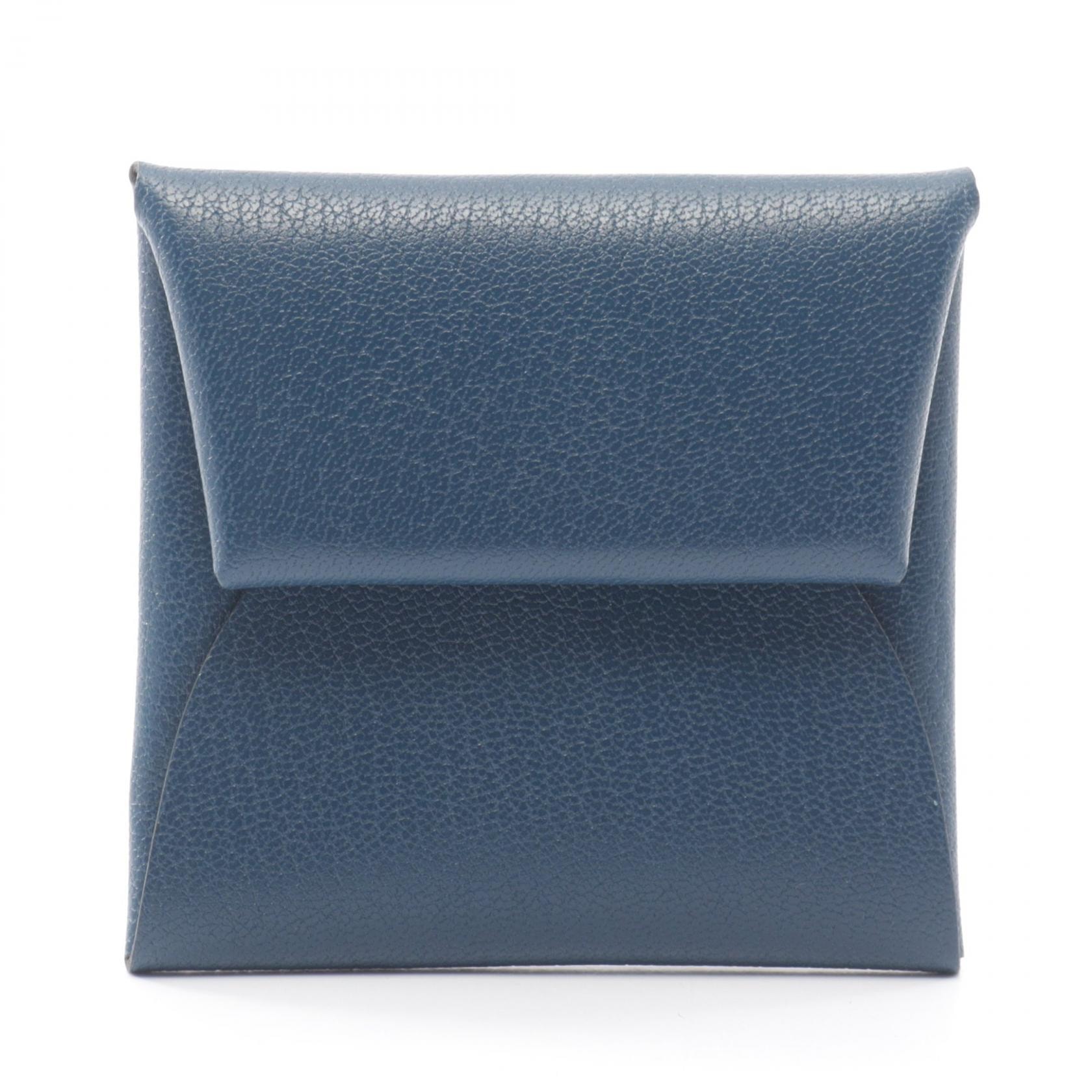 エルメス HERMES バスティア ディープブルー コインケース 財布 シェーブル シェーブル U刻印(2022年製造) レディース ブルー系 【中古】