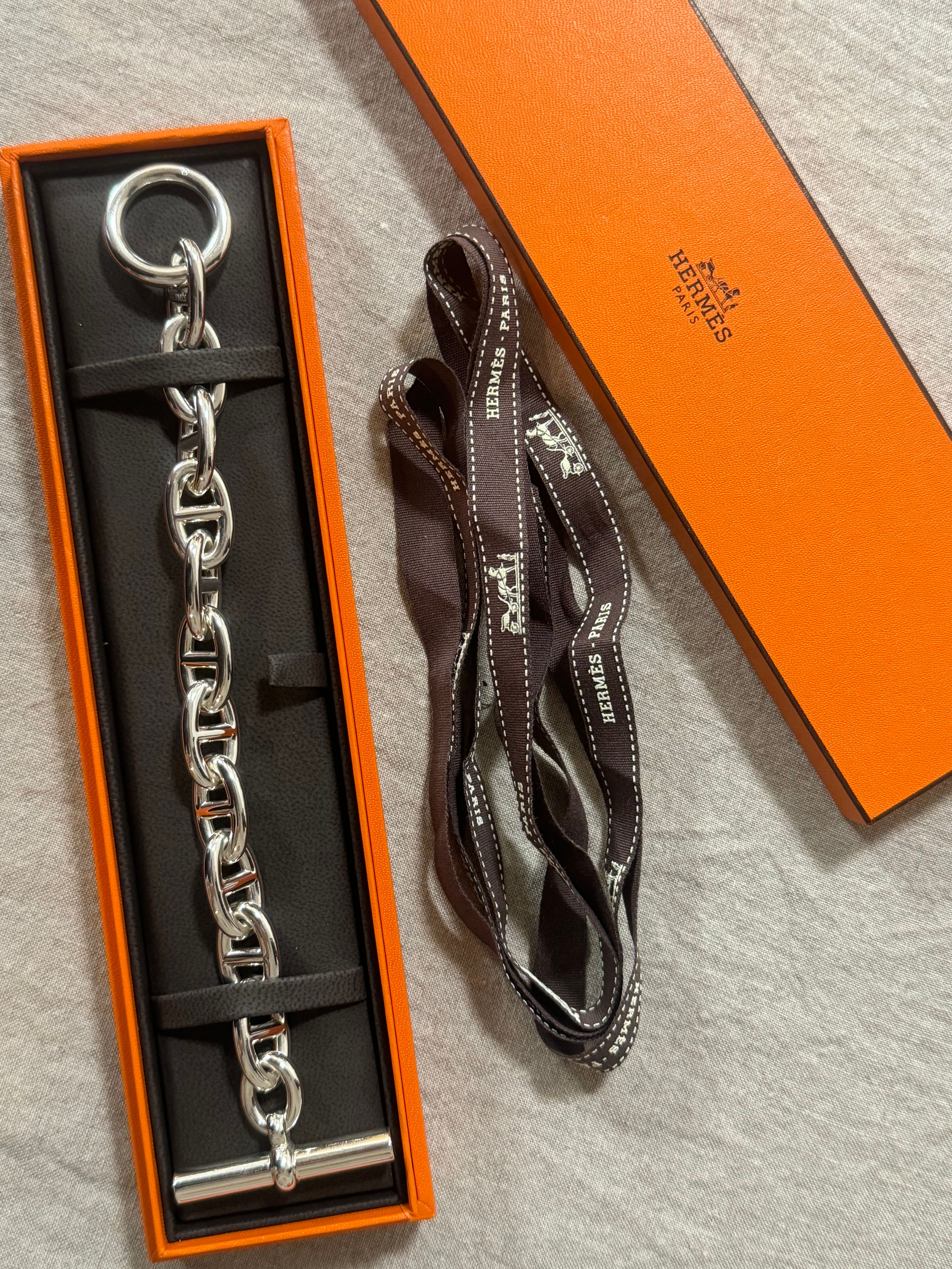 Hermes Chaine D'ancre TGM Bracelet "Silver"