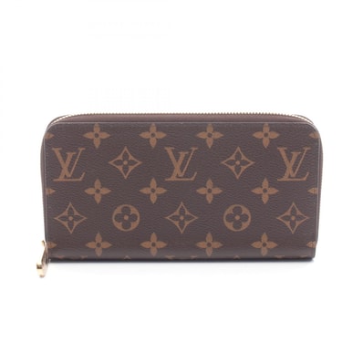 ルイ・ヴィトン LOUIS VUITTON ジッピーウォレット ラウンド長財布 財布 PVCコーティングキャンバス モノグラム メンズ レディース ブラウン系 M42616 【中古】