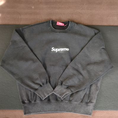 Supreme Washed Box Logo Crewneck "Black"