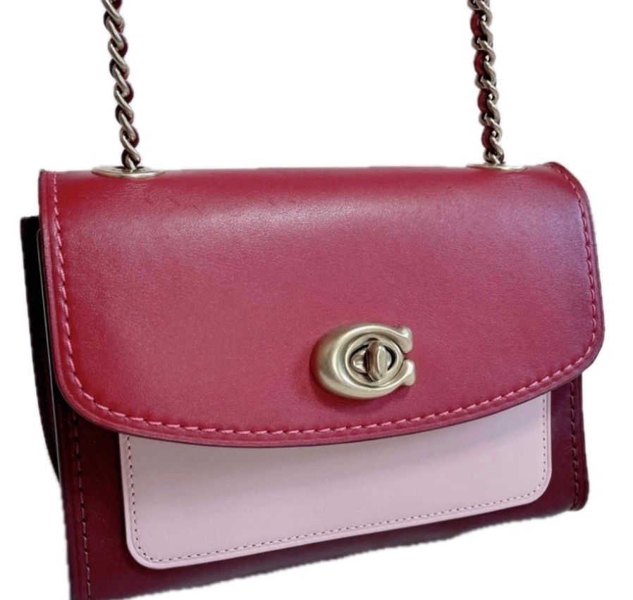 極美品 COACH コーチ 現行モデル チェーン ショルダーバッグ ターンロック