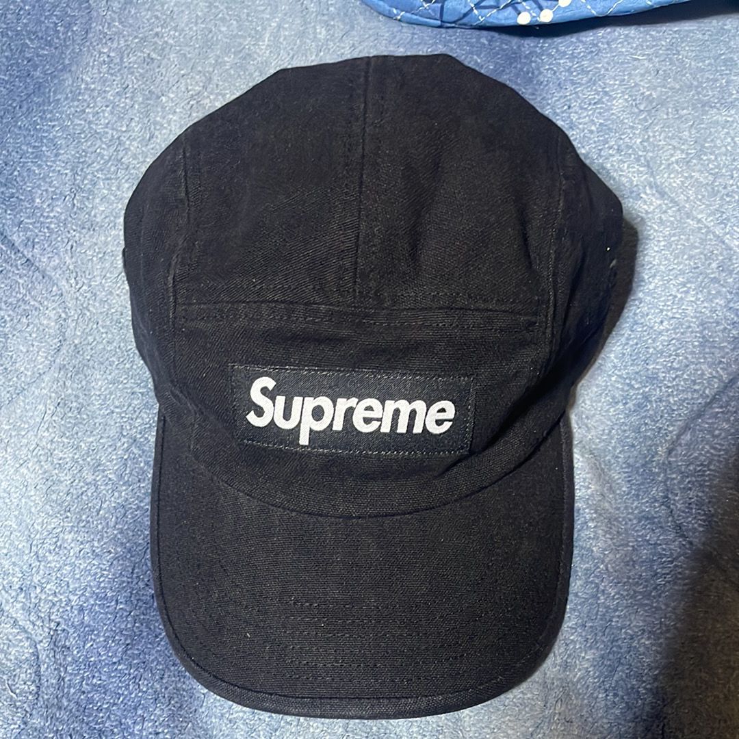 Supreme Washed Canvas Camp Cap "Black" (24SS)