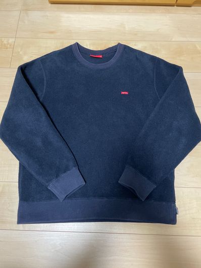 Supreme Polartec Small Box Crewneck "Navy"