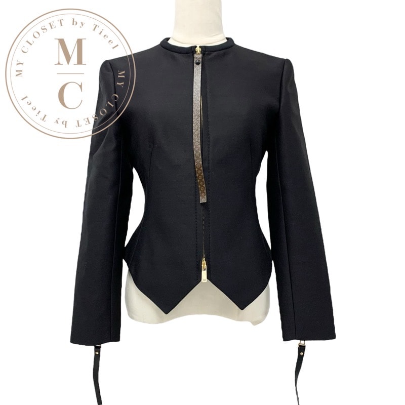 ルイヴィトン LOUIS VUITTON モノグラム アウター ブラック ブラウン 未使用 24ss ウエットスーツプルテーラードジャケット