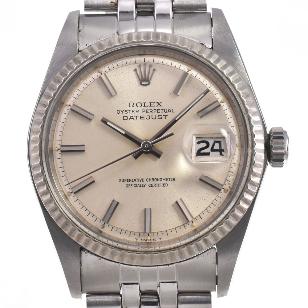 ロレックス ROLEX 1601 ヴィンテージ デイトジャスト Cal.1570 シルバー 自動巻き メンズ 良品 腕時計 J#147765