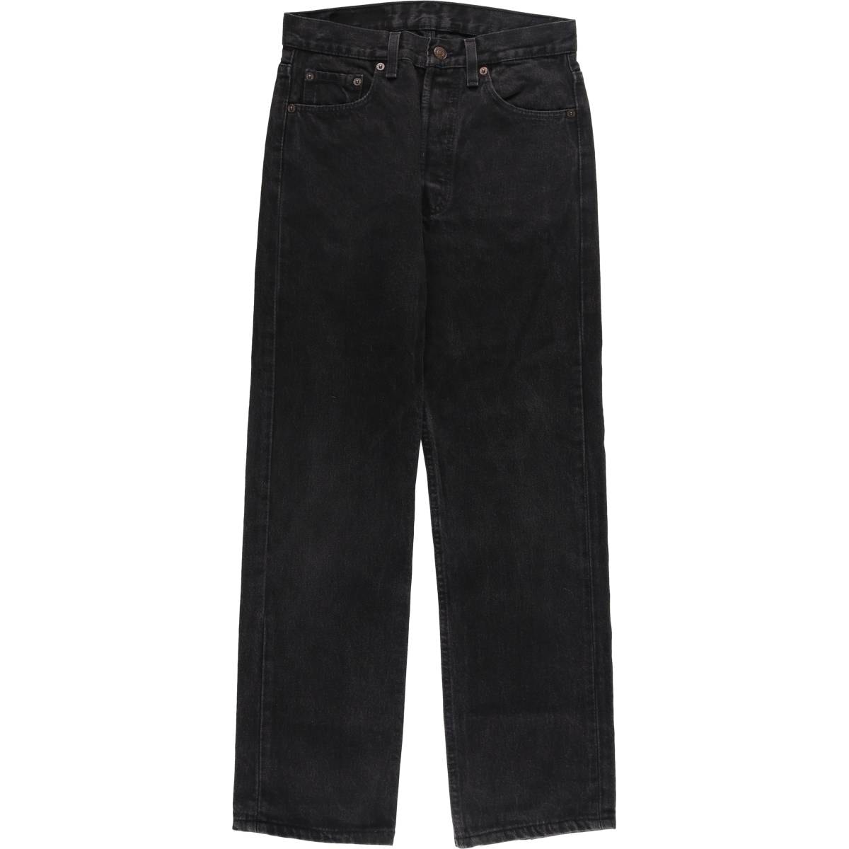 古着 90年代 リーバイス Levi's リーバイス501 ブラックデニム ストレートデニムパンツ USA製 レディースL(w28)相当 ヴィンテージ/evb009646