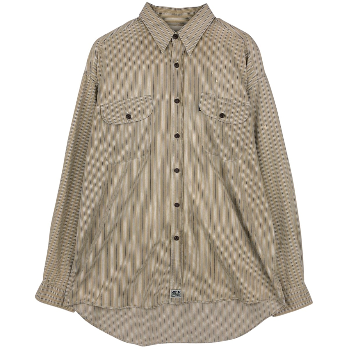 古着 90~00年代 リーバイス Levi's 長袖 コットンストライプシャツ メンズL相当/eaa649285
