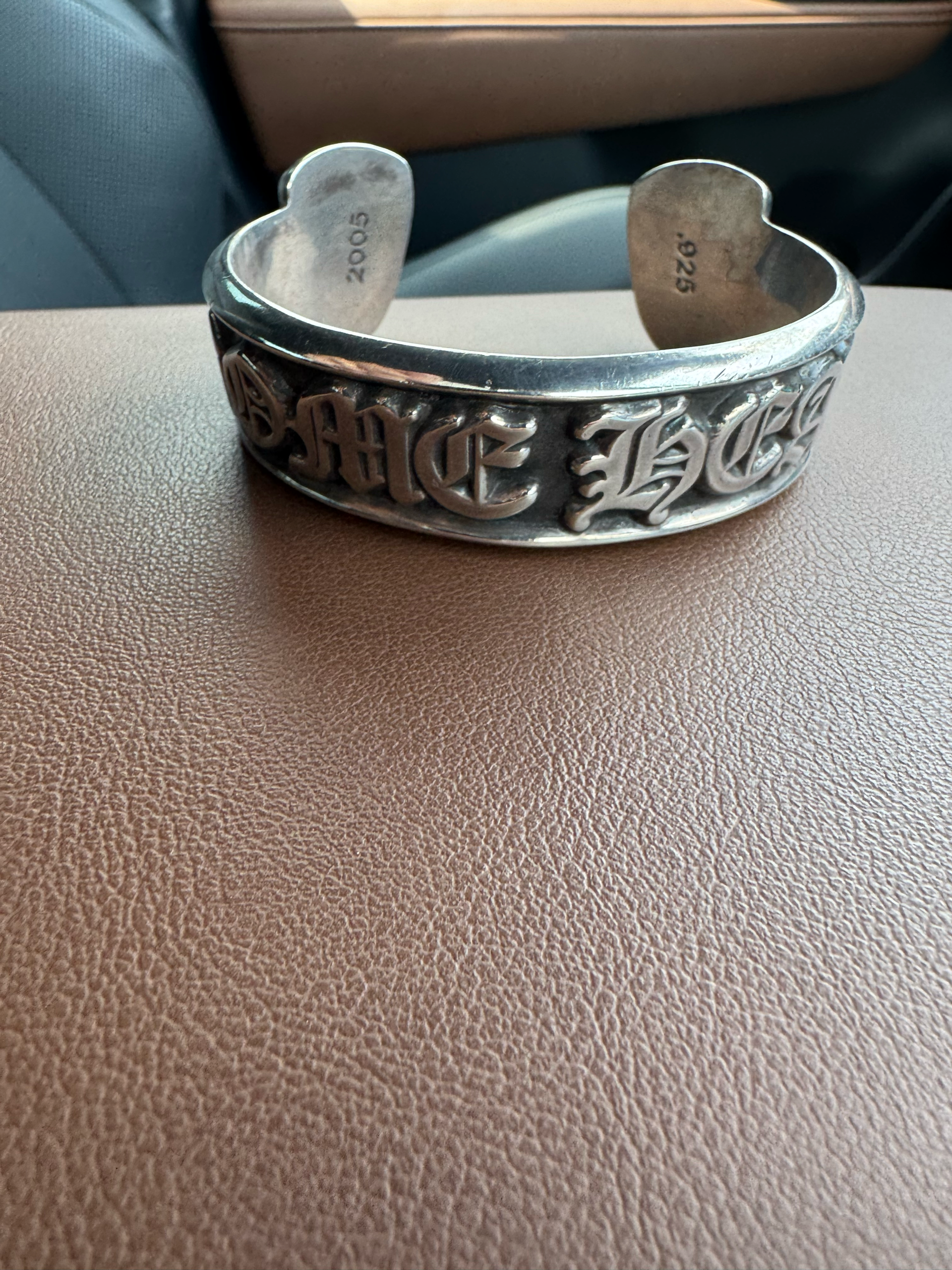 Chrome Hearts Scroll Label Bangle "Silver"