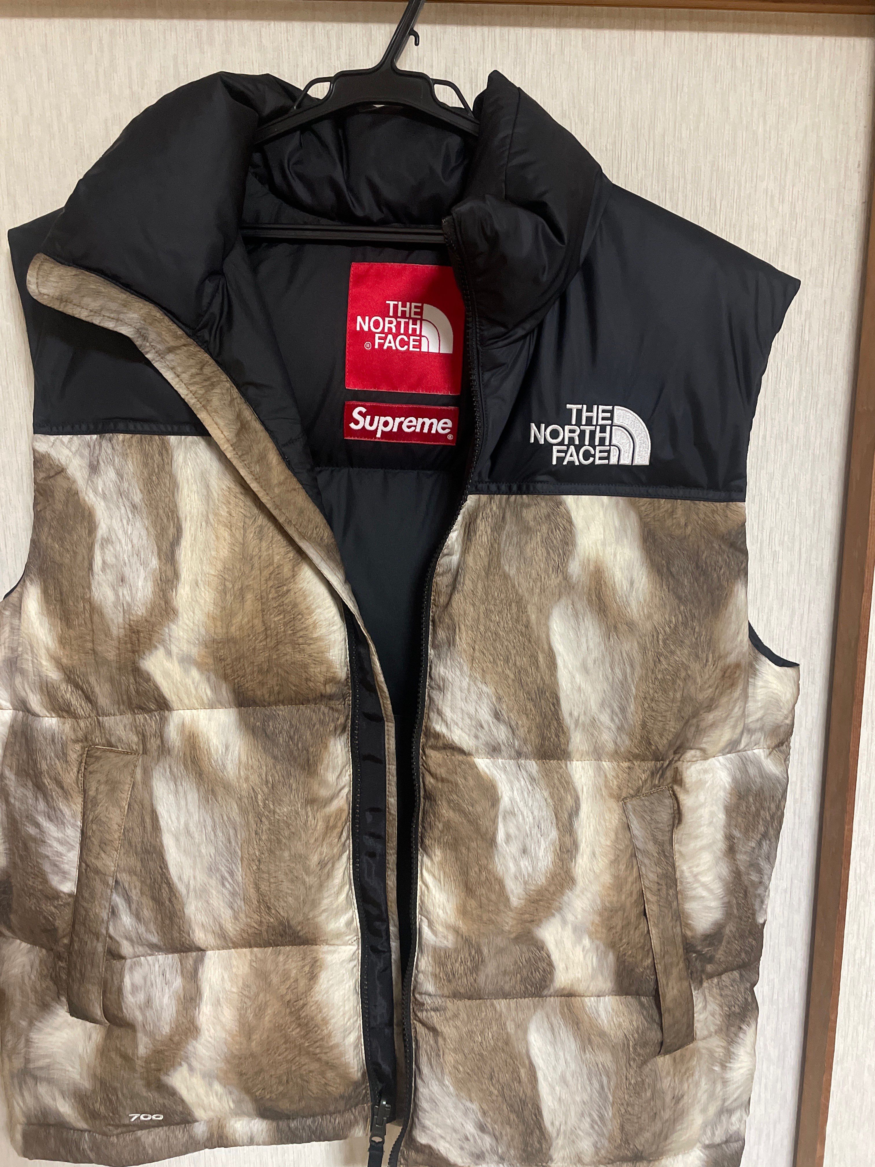 Supreme x The North Face Fur Print Nuptse Vest "Brown"