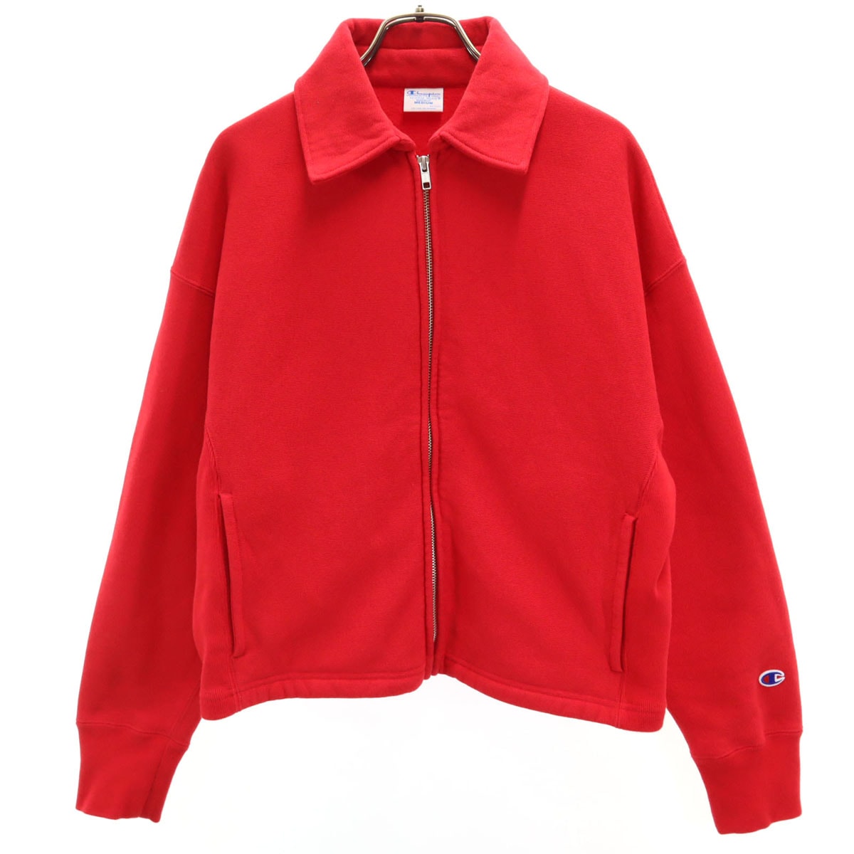 Champion チャンピオン リバースウィーブ スウェット ブルゾン M レッド ジャケット 裏起毛