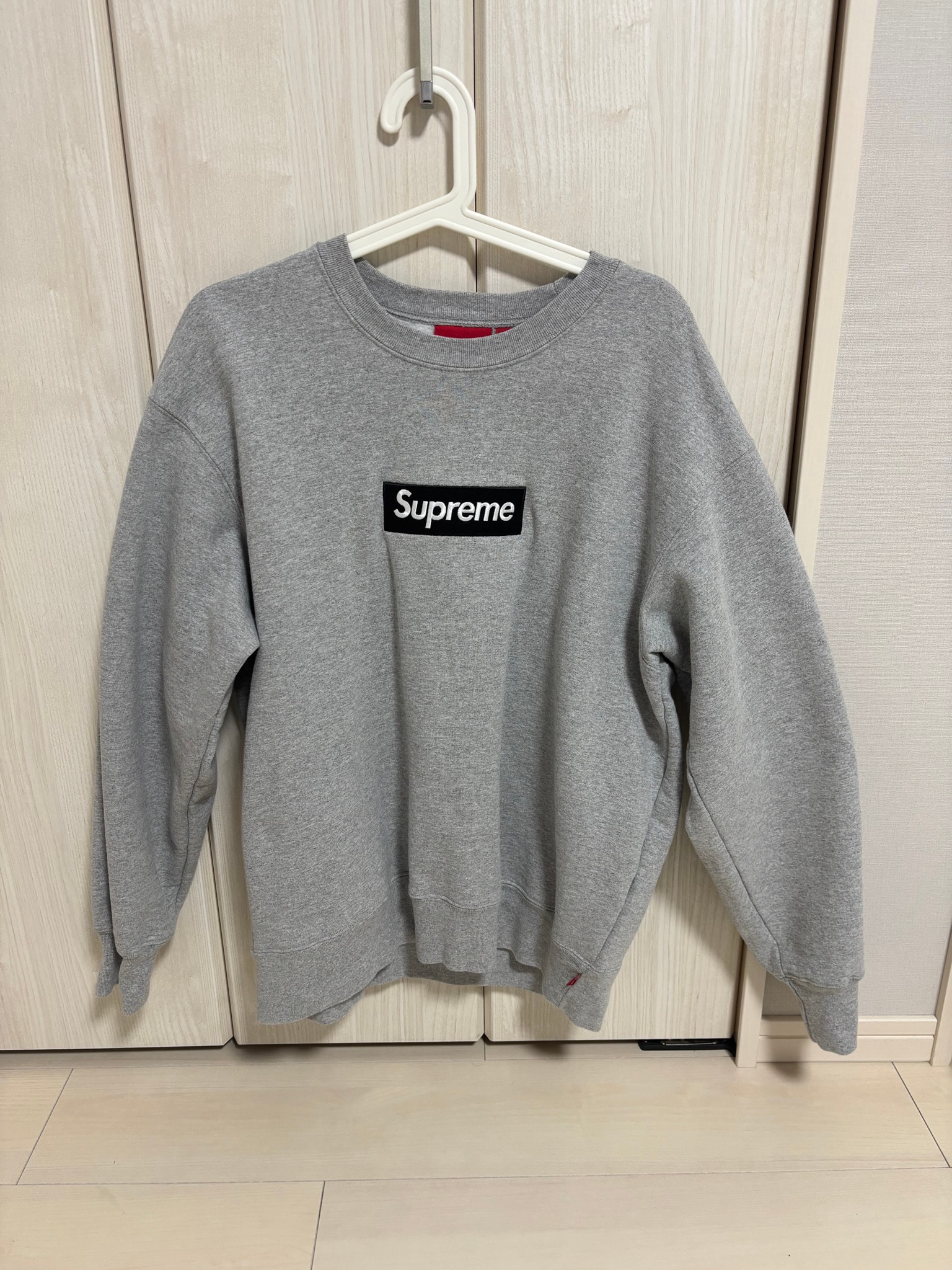 Supreme Box Logo Crewneck "Heather Grey" (22FW)