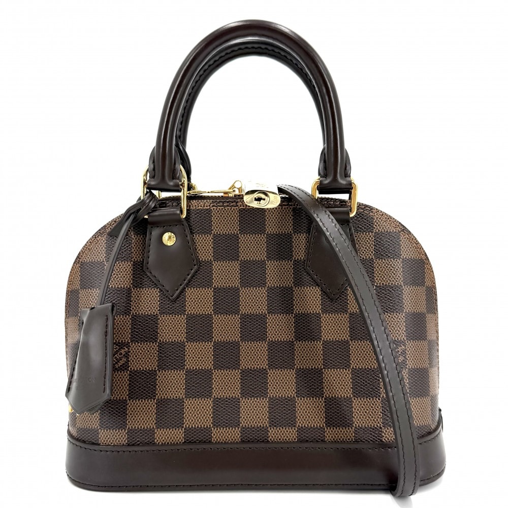 LOUIS VUITTON ルイヴィトン 2WAY ダミエ アルマBB ハンドバッグ ショルダーバッグ 肩掛け 斜め掛け 小さめ N40606    ブラウン 茶 ゴールド金具 レディース 美品【中古品】