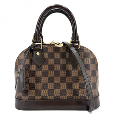 LOUIS VUITTON ルイヴィトン 2WAY ダミエ アルマBB ハンドバッグ ショルダーバッグ 肩掛け 斜め掛け 小さめ N40606 ブラウン 茶 ゴールド金具 レディース 美品【中古品】