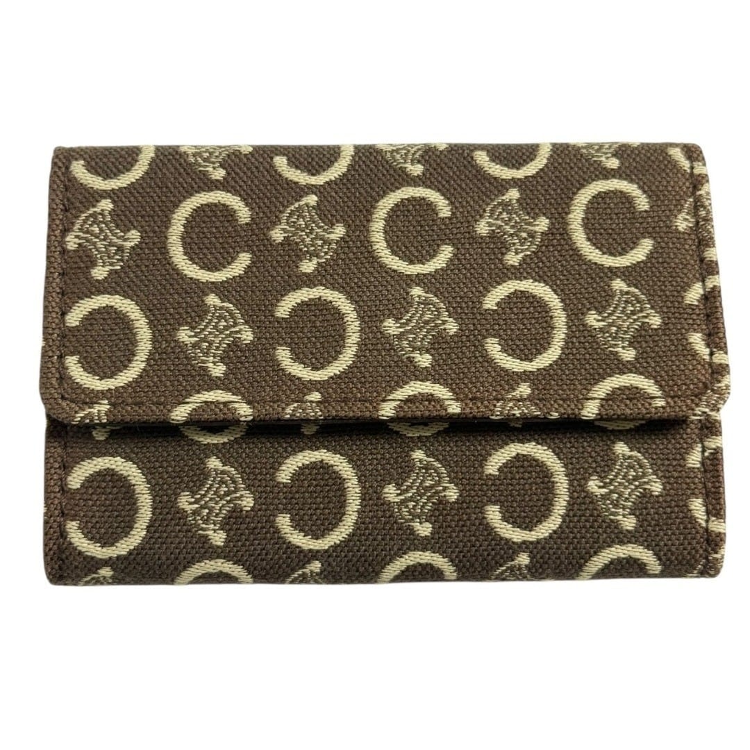 セリーヌ メンズ レディース キーケース キーホルダー ヴィンテージ ブラウン