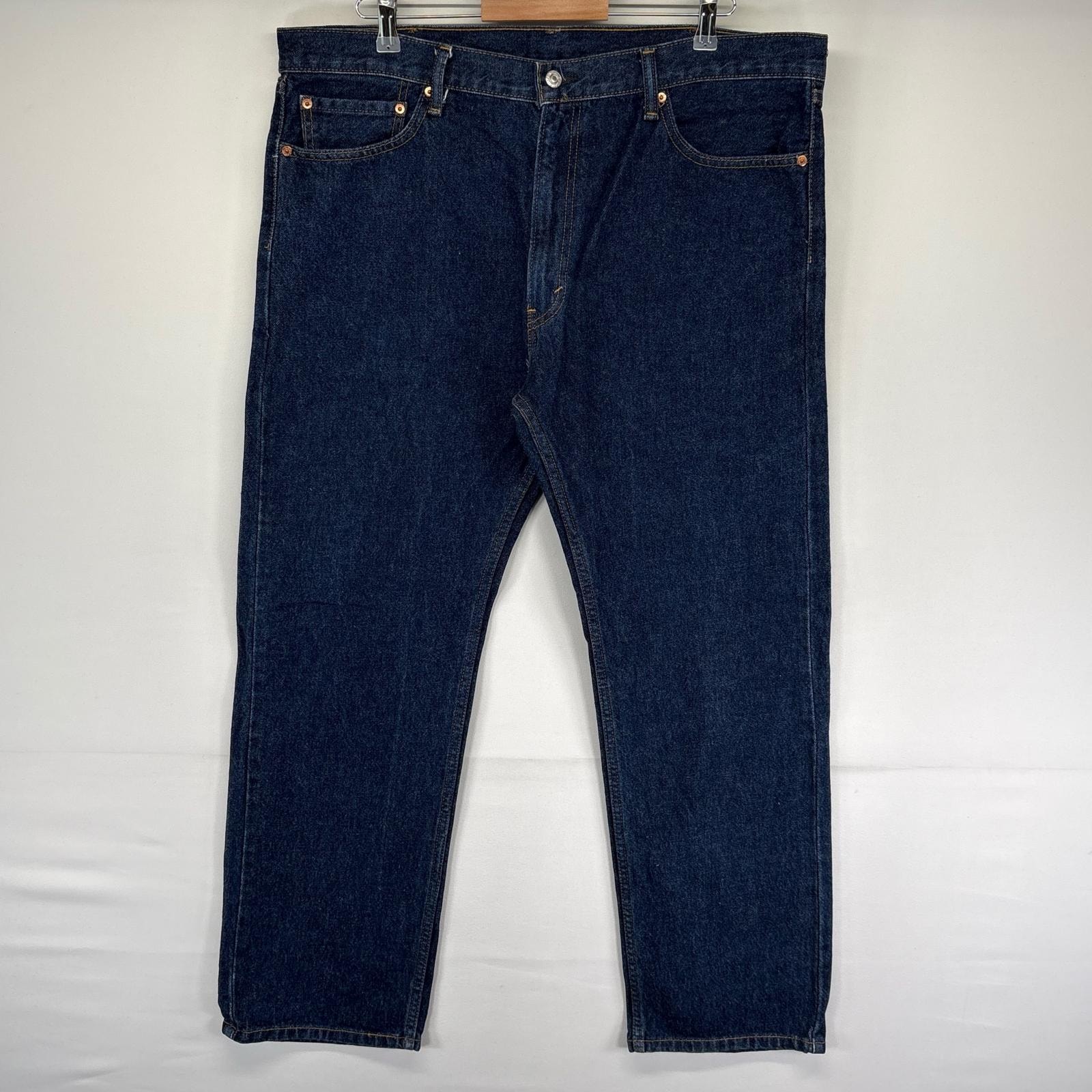 古着 リーバイス Levi's デニム パンツ ジッパーフライ 大きいサイズ 505 ストレート 5ポケット w40 L30  ネイビー系 メンズ