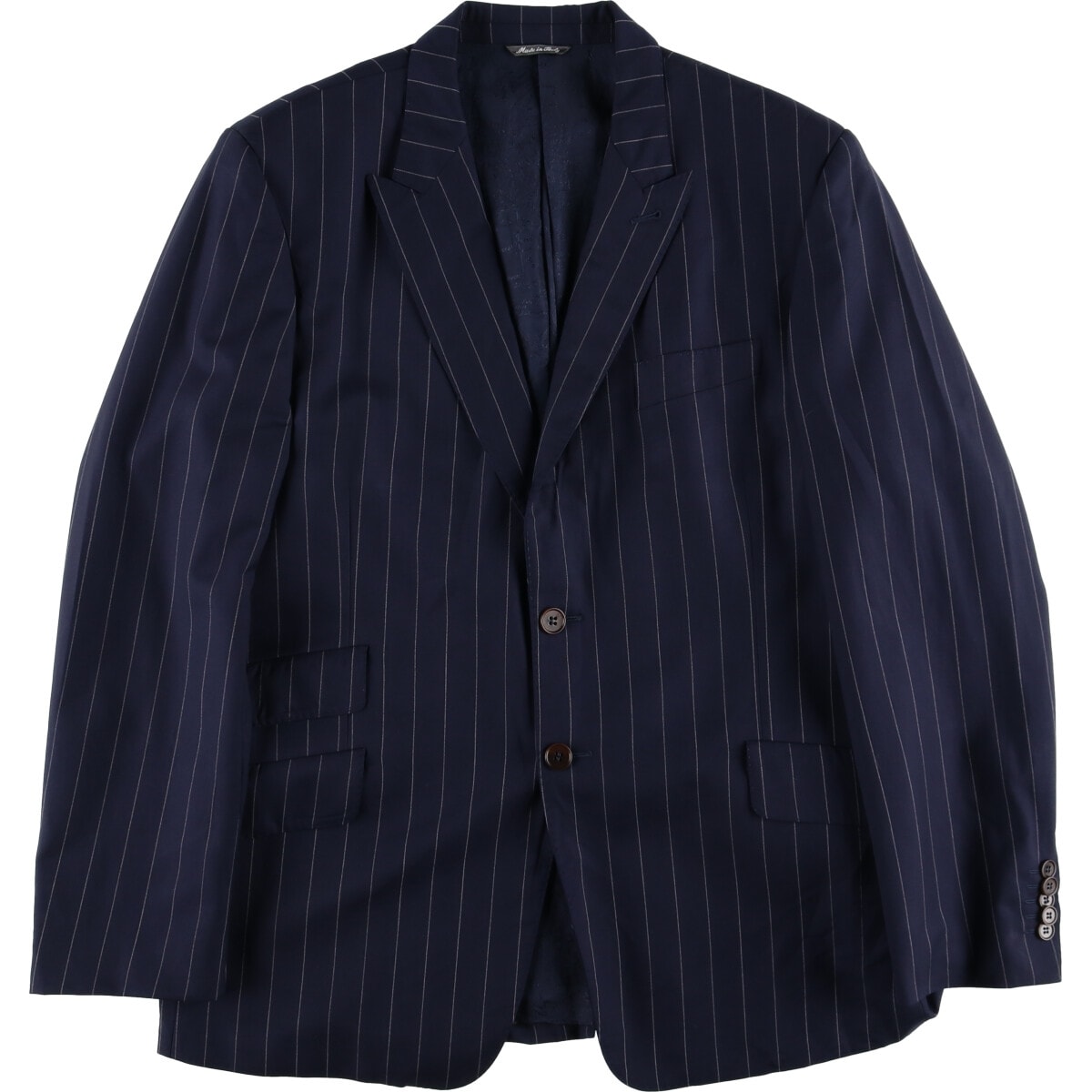 古着 ポールスミス Paul Smith ストライプ柄 ウールテーラードジャケット イタリア製 メンズM相当/evb009828