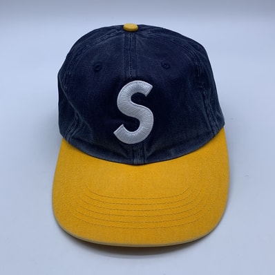 Supreme Pigment Coated 2-Tone S Logo 6-Panel "Navy"