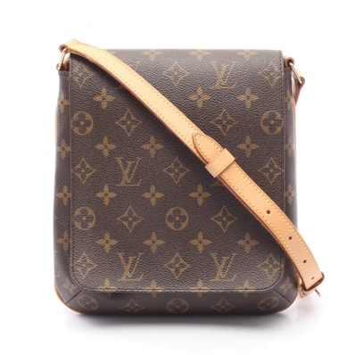 ルイ・ヴィトン LOUIS VUITTON ミュゼットサルサ ロングストラップ ショルダーバッグ バッグ PVCコーティングキャンバス レザー モノグラム レディース ブラウン系 M51387 【中古】