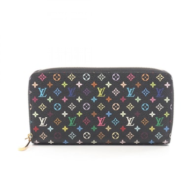 ルイ・ヴィトン LOUIS VUITTON ジッピーウォレット ラウンド長財布 財布 PVCコーティングキャンバス モノグラム・マルチカラー ノワール レディース ブラック系 グルナード M60243 【中古】