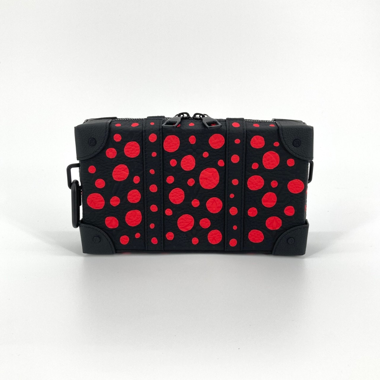 LOUIS VUITTON(ルイ・ヴィトン) ×草間彌生 ソフトトランク ウォレット インフィニティドット モノグラム M81905 コインケース ブラック×レッド