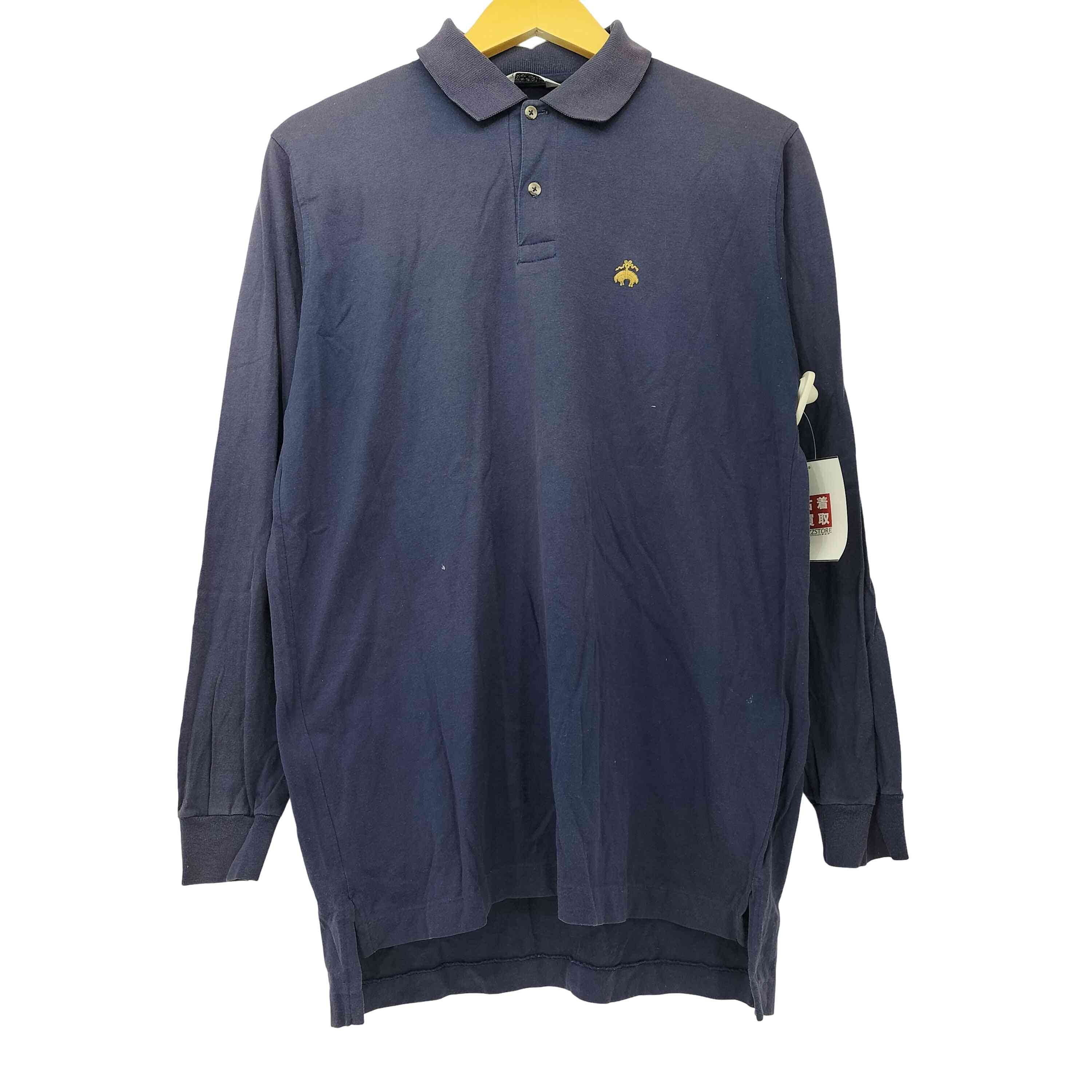 90s USA製 GOLDEN FLEECE 羊 刺繍 L/S ポロシャツ【1142574904335】