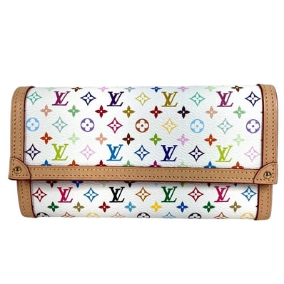 ルイヴィトン LOUIS VUITTON ポルトフォイユ サラ NM M13397 日本限定 LV TM モノグラムマルチカラー フラップ ロングウォレット 長財布 モノグラムマルチカラーキャンバス ブロン ホワイト 新品同様