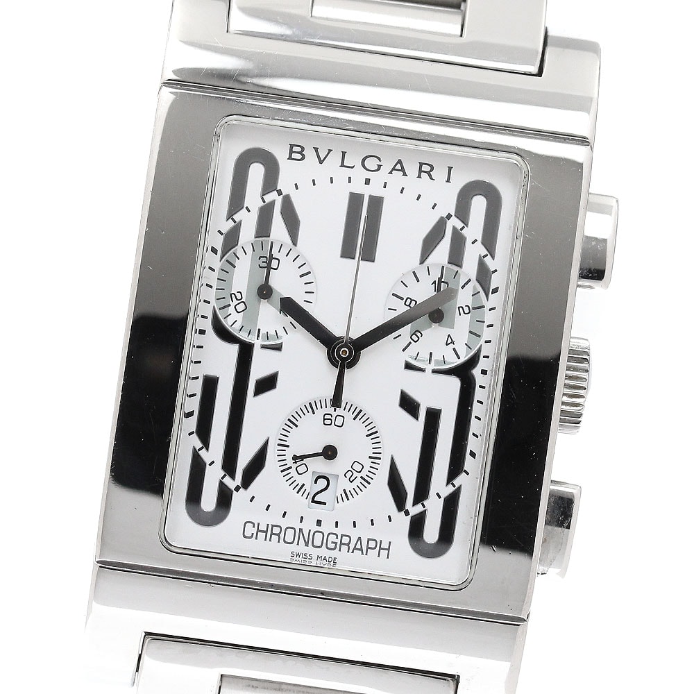ブルガリ レッタンゴロ デイト クロノグラフ RTC49S メンズ 【中古】