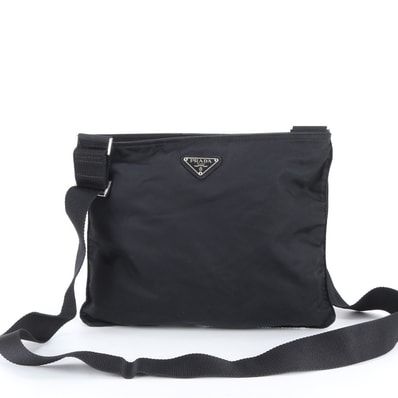 ■美品 プラダ テスート ナイロントライアングルロゴショルダーバッグ