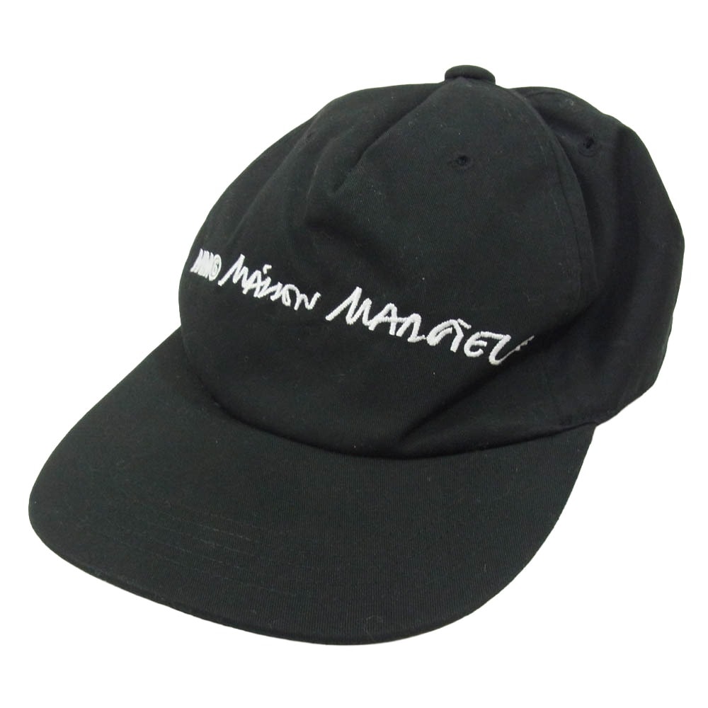 MAISON MARGIELA メゾンマルジェラ 20SS S32TC0102 MM6 エムエムシックス 刺繡 キャップ ブラック系【中古】