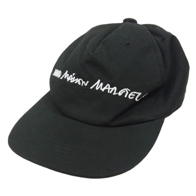 MAISON MARGIELA メゾンマルジェラ 20SS S32TC0102 MM6 エムエムシックス 刺繡 キャップ ブラック系【中古】