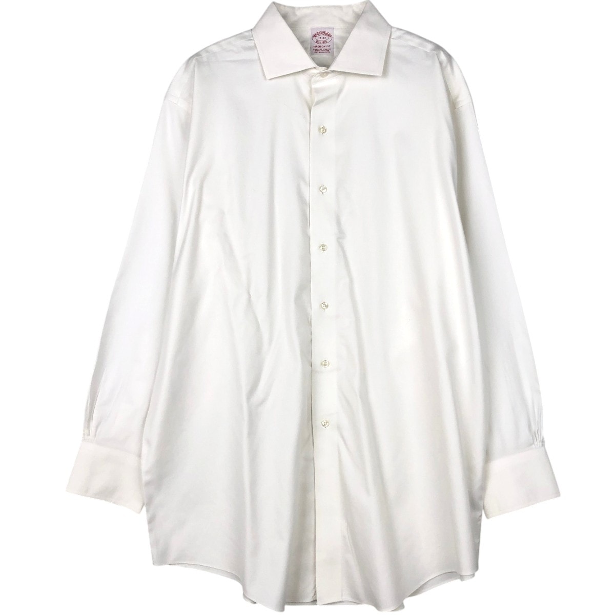 古着 ブルックスブラザーズ Brooks Brothers Est.1818 MADISON DIT ワイドカラー 長袖 コットンシャツ メンズXL相当/eaa666535