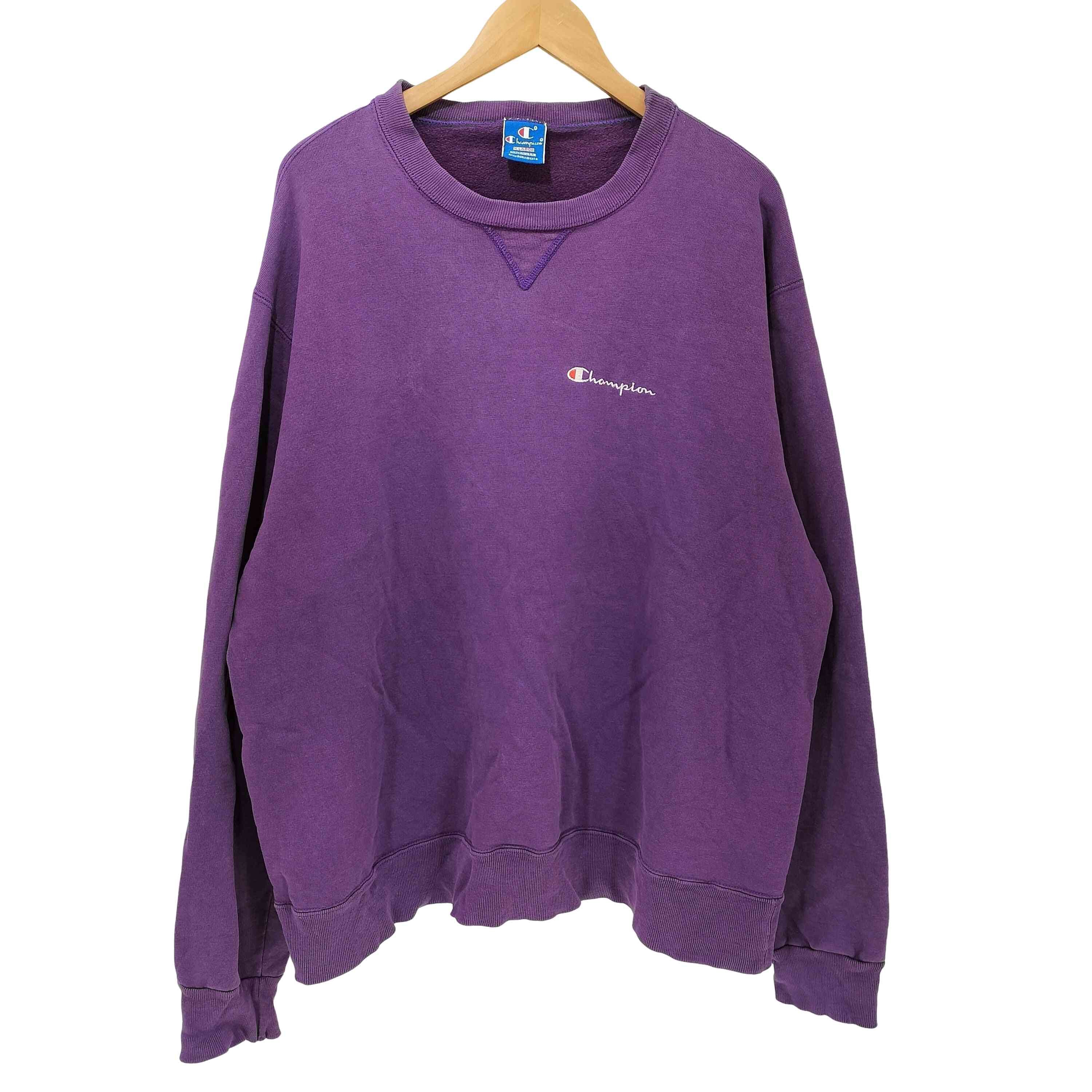 90s USA製 青タグ スクリプトロゴ クルーネック スウェット【1142357166592】