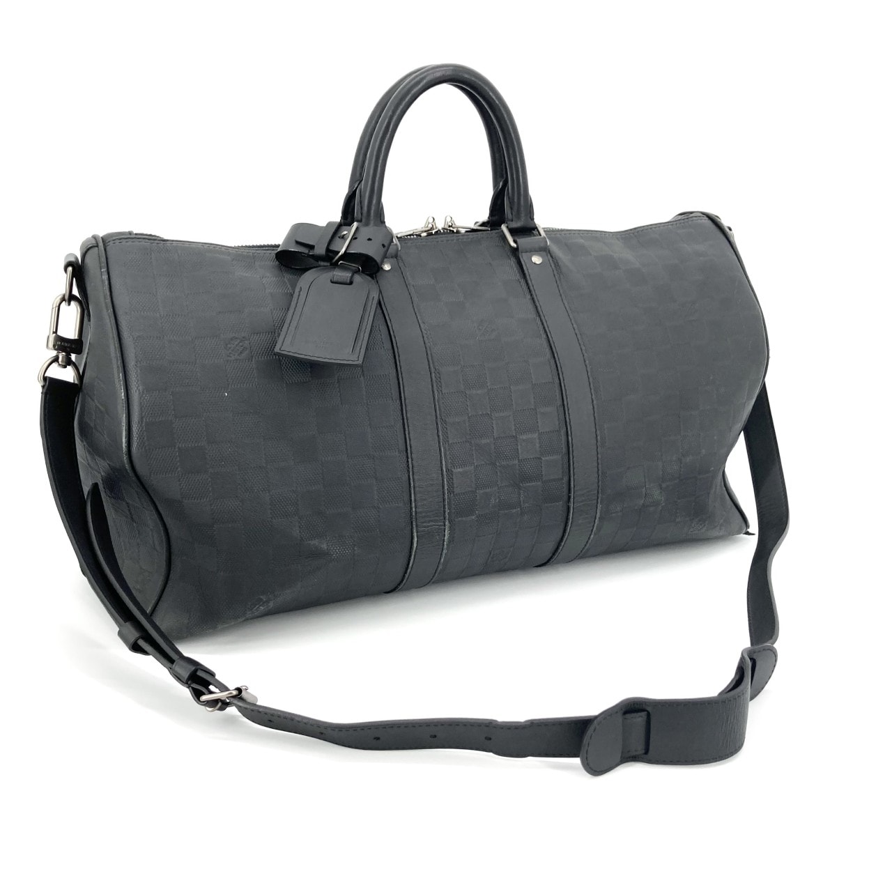 ルイヴィトン ダミエアンフィニ キーポル45 バンドリエール ボストン C (やや傷や汚れあり)】LOUIS VUITTON（ルイ・ヴィトン） キーポル