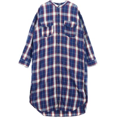 Lee リー タータンチェック 長袖 ワンピース S ネイビー×レッド×ホワイト