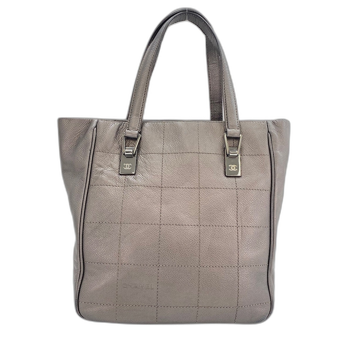 シャネル CHANEL チョコバー 23 トートバッグ ラムスキン【中古】