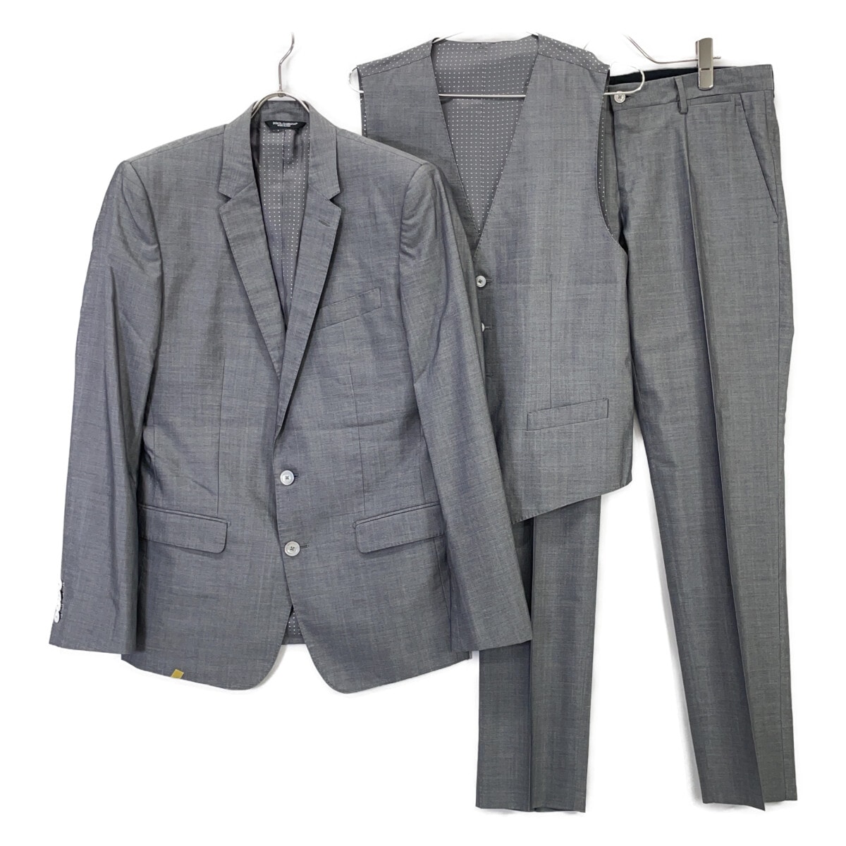 A (未使用に近い)】ドルチェアンドガッバーナ ｸﾞﾚｰ MARTINI ｳｰﾙ 3ﾋﾟｰｽ