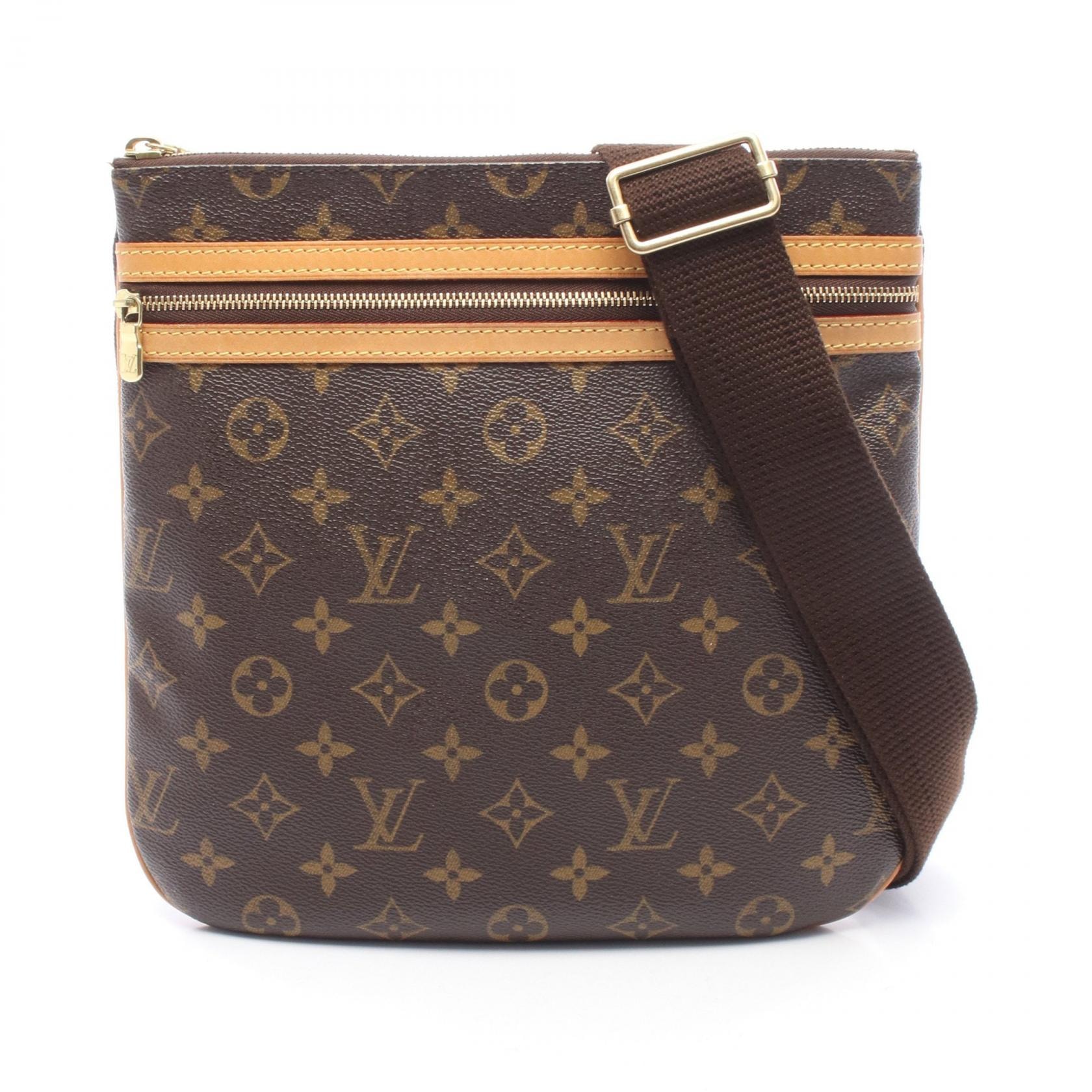 ルイ・ヴィトン LOUIS VUITTON ポシェットボスフォール ショルダーバッグ バッグ PVCコーティングキャンバス レザー モノグラム レディース ブラウン系 M40044 【中古】