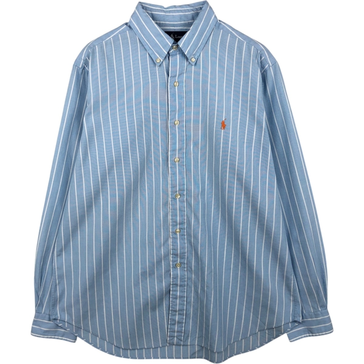古着 ラルフローレン Ralph Lauren CLASSIC FIT クラシックフィット 長袖 ボタンダウンストライプシャツ メンズL相当/eaa621724